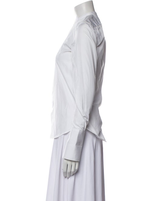 Saint Laurent 2012 Mock Neck Button-Up Top