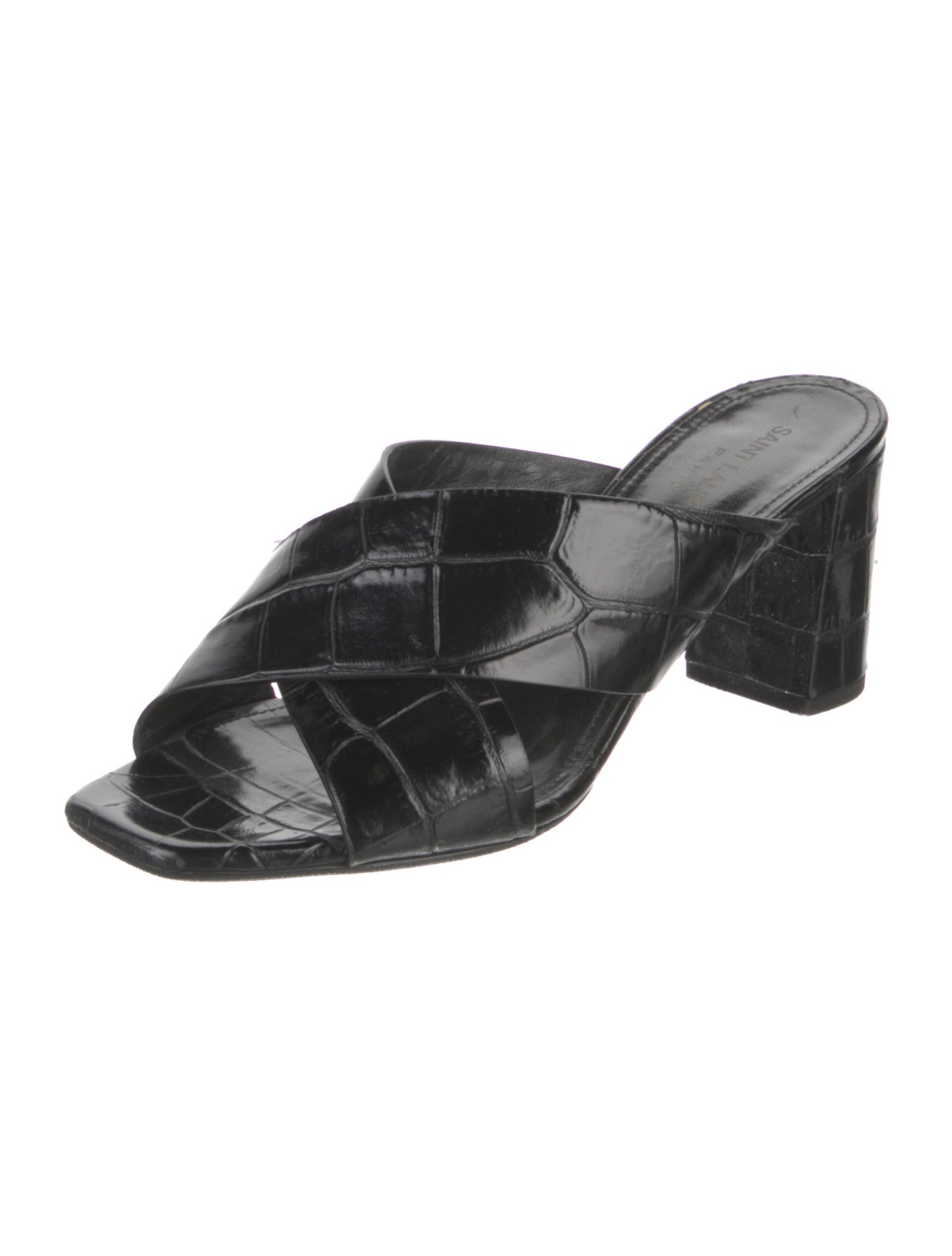 Saint Laurent Leather Slides