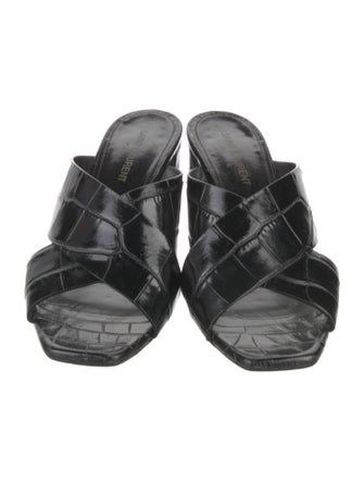 Saint Laurent Leather Slides