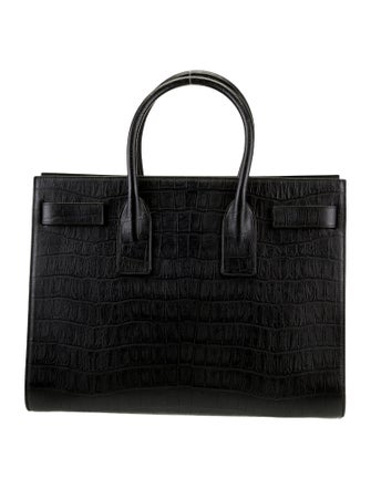 Saint Laurent Embossed Leather Sac De Jour Large