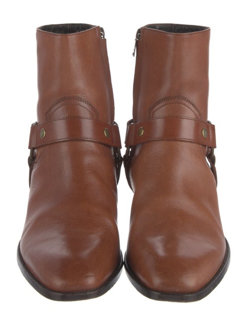 Saint Laurent Leather Moto Boots