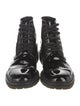Saint Laurent Patent Leather Lace-Up Boots