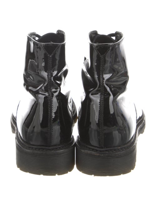 Saint Laurent Patent Leather Lace-Up Boots