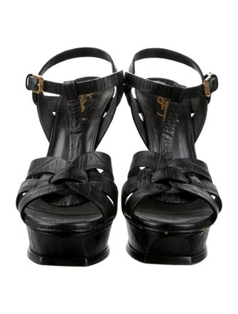 Saint Laurent Leather T-Strap Sandals