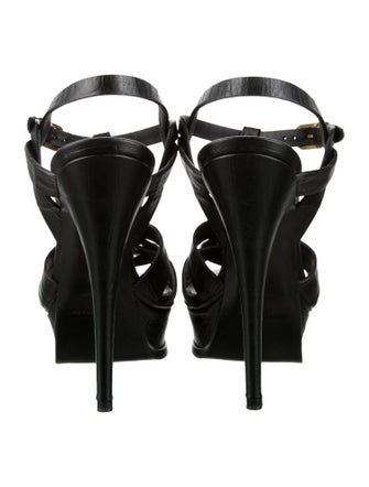 Saint Laurent Leather T-Strap Sandals
