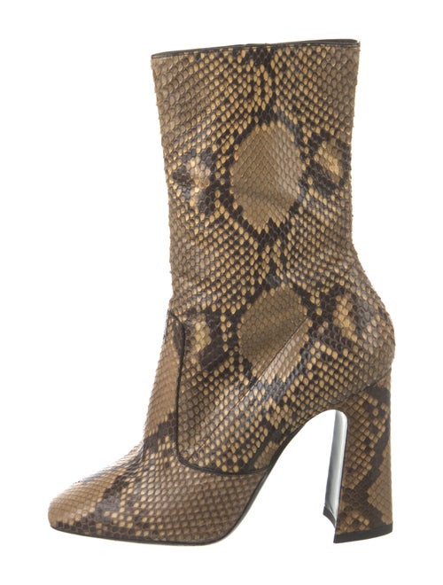 Saint Laurent Snakeskin Animal Print Boots