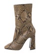 Saint Laurent Snakeskin Animal Print Boots