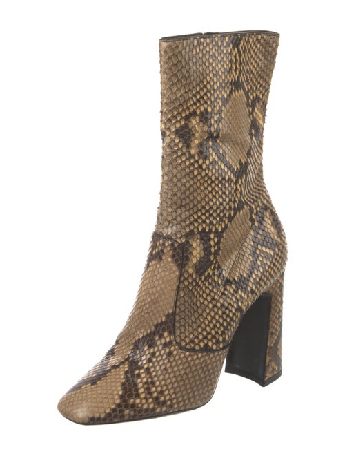 Saint Laurent Snakeskin Animal Print Boots