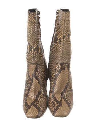 Saint Laurent Snakeskin Animal Print Boots
