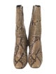 Saint Laurent Snakeskin Animal Print Boots