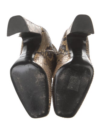 Saint Laurent Snakeskin Animal Print Boots