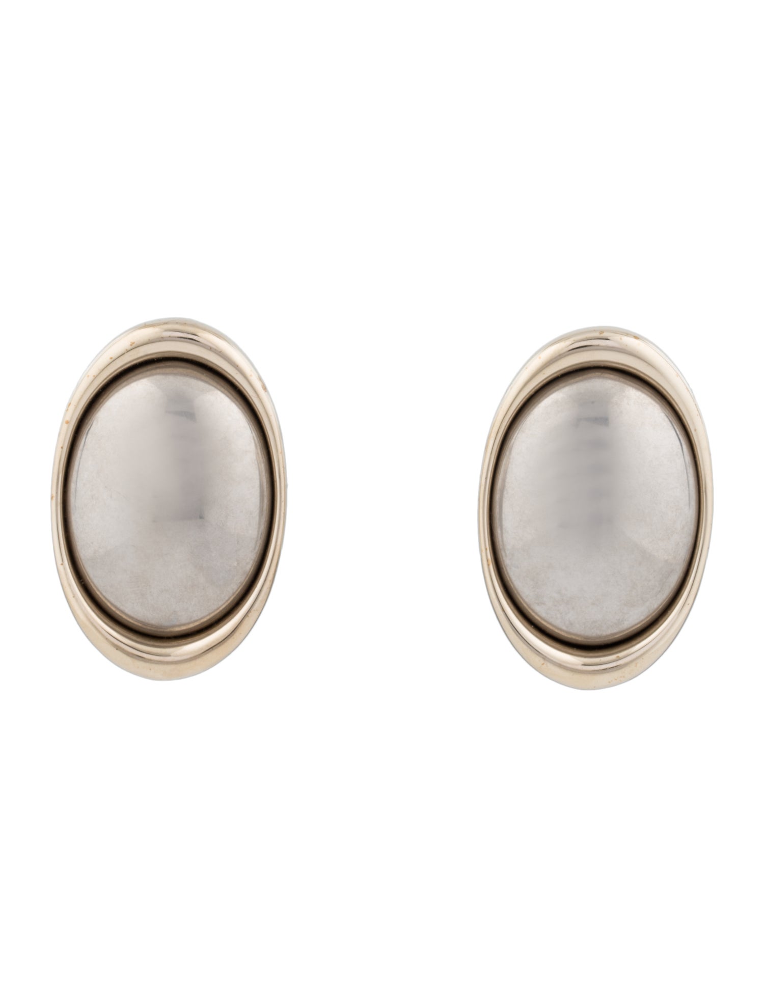 Saint Laurent Oval Cabochon Clip-On Earrings
