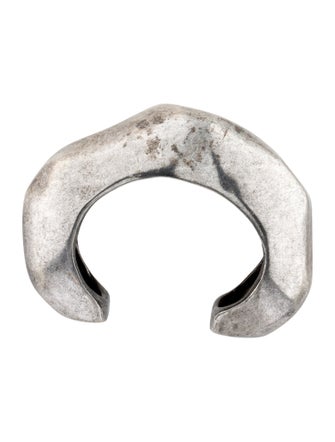 Saint Laurent Wide Faceted Cuff