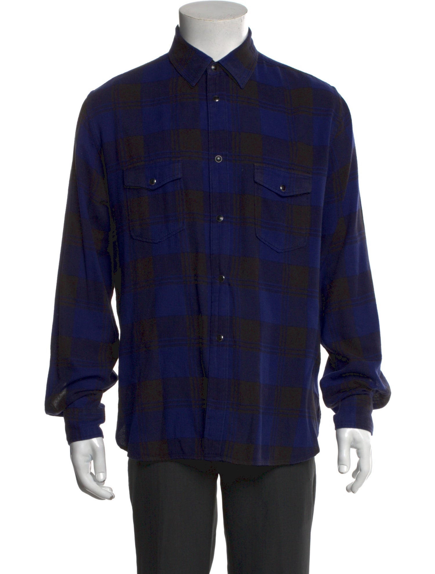 Saint Laurent 2017 Plaid Print Shirt