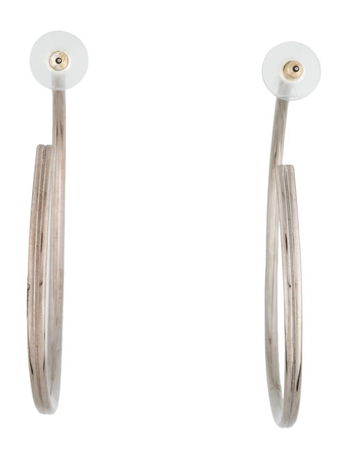 Saint Laurent Enamel Heart Hoop Earrings