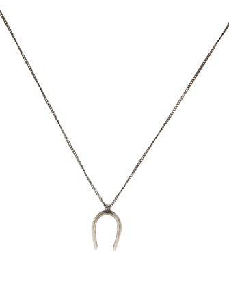 Saint Laurent Horseshoe Pendant Necklace