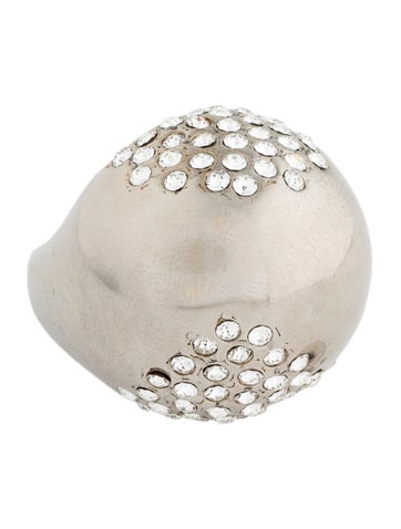 Saint Laurent Cocktail Ring Crystal Egg 7