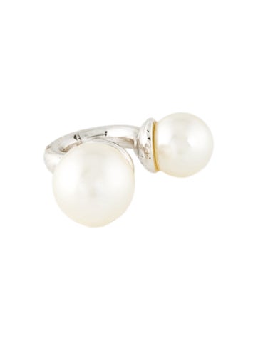 Saint Laurent Ear Cuff Faux Pearl