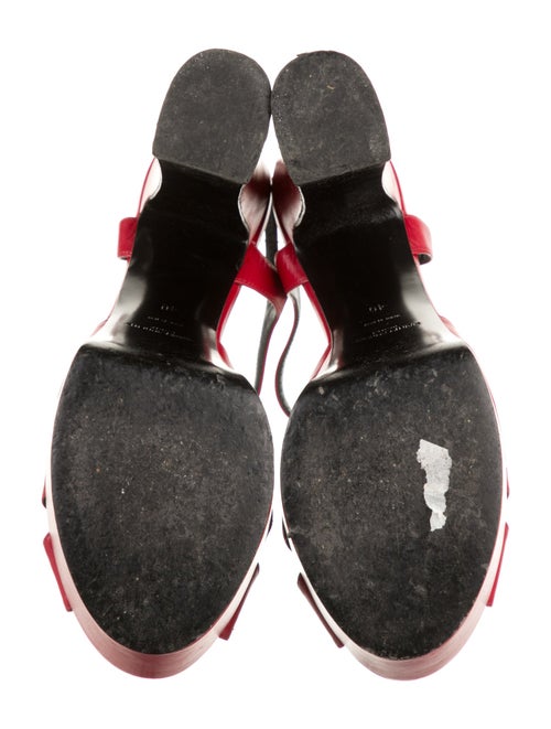 Saint Laurent Leather Bow Accents Sandals