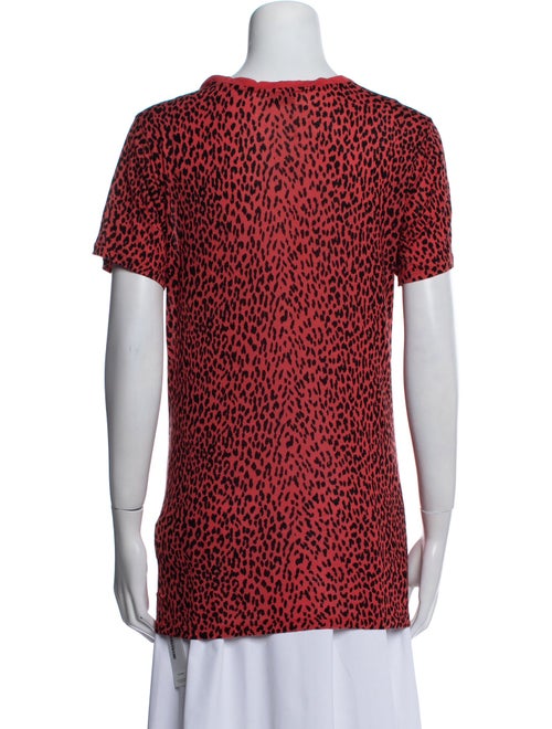 Saint Laurent Animal Print V-Neck Tunic
