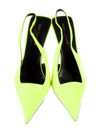 Saint Laurent Patent Leather Slingback Pumps
