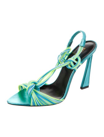 Saint Laurent Rubber Slingback Sandals