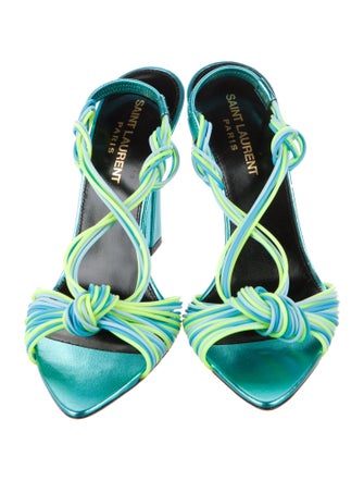 Saint Laurent Rubber Slingback Sandals