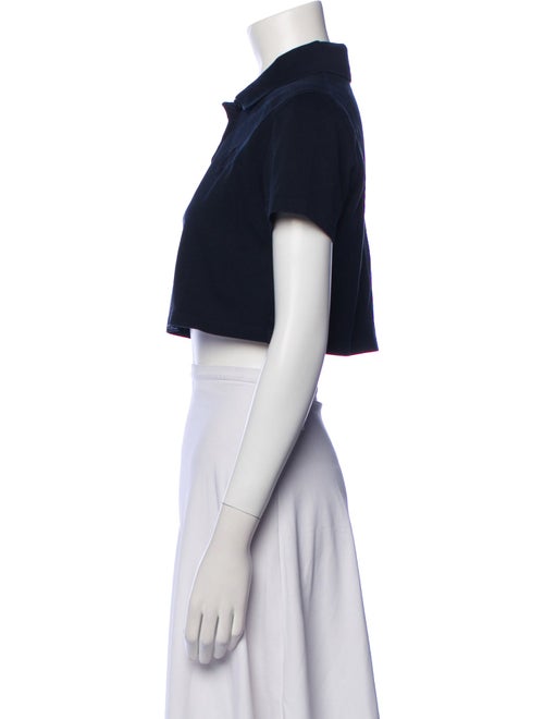 Saint Laurent Short Sleeve Crop Top