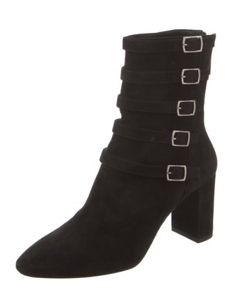 Saint Laurent Suede Lace-Up Boots