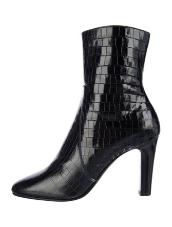 Saint Laurent Embossed Leather Sock Boots