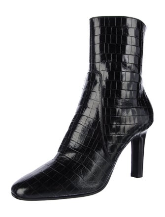 Saint Laurent Embossed Leather Sock Boots