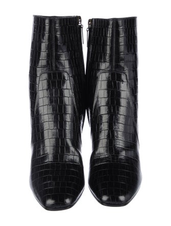 Saint Laurent Embossed Leather Sock Boots