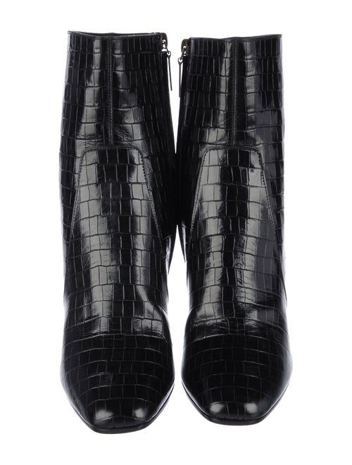 Saint Laurent Embossed Leather Sock Boots