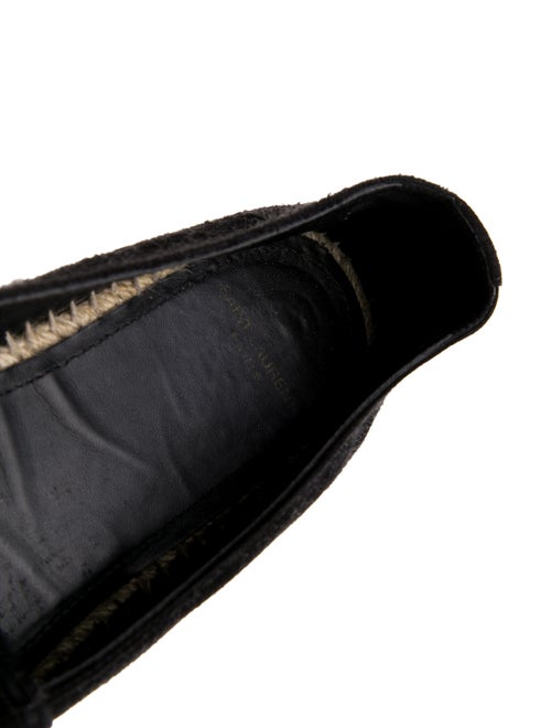 Saint Laurent Suede Embroidered Accent Espadrilles