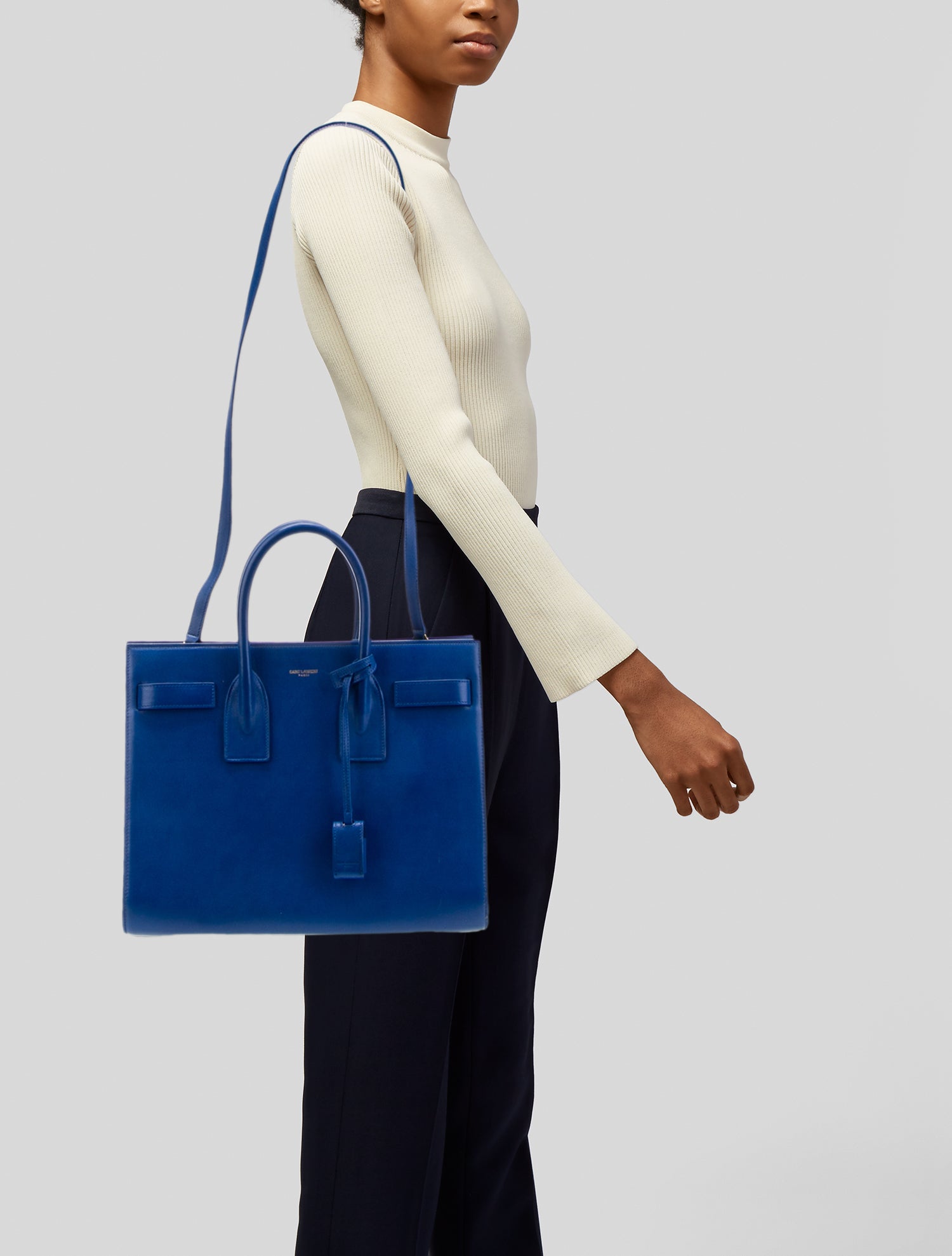 Saint Laurent Leather Sac De Jour Small