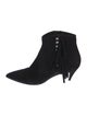 Saint Laurent Suede Studded Accents Western Boots
