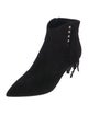 Saint Laurent Suede Studded Accents Western Boots