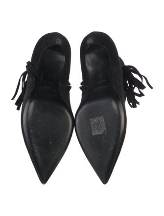 Saint Laurent Suede Studded Accents Western Boots