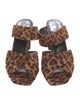 Saint Laurent Ponyhair Animal Print Slides
