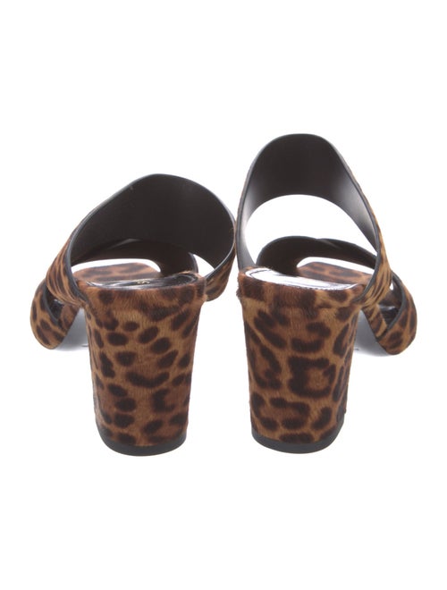 Saint Laurent Ponyhair Animal Print Slides