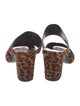 Saint Laurent Ponyhair Animal Print Slides