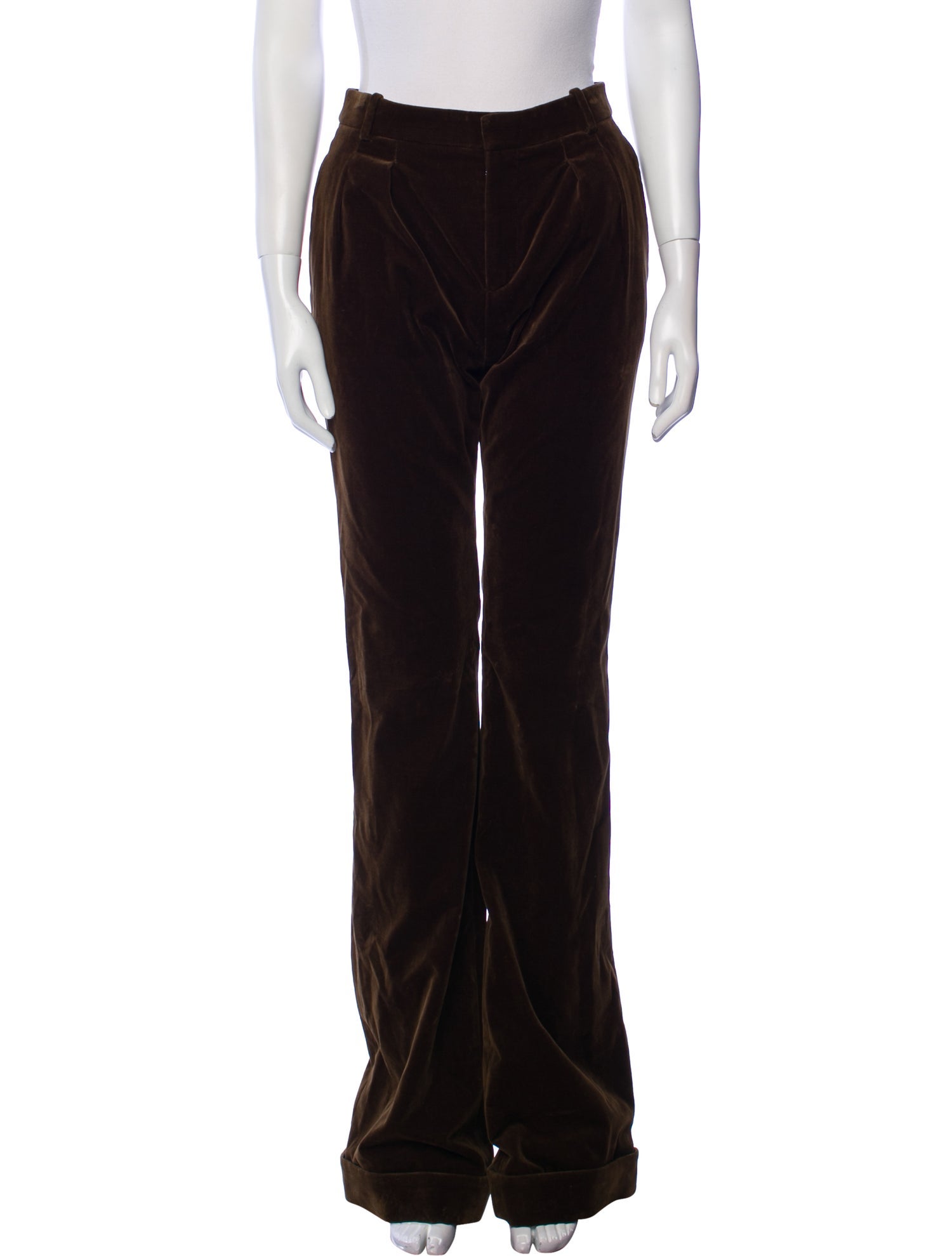 Saint Laurent Velour Wide Leg Pants w/ Tags