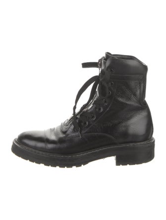 Saint Laurent Leather Combat Boots