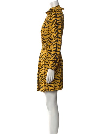 Saint Laurent Animal Print Mini Dress