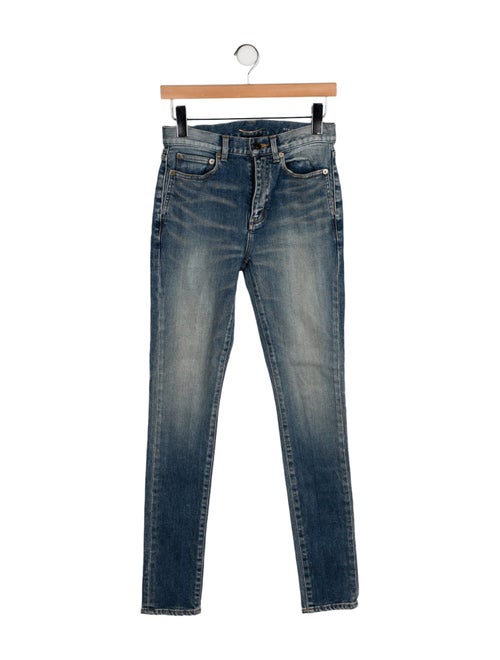Saint Laurent Mid-Rise Skinny Leg Jeans
