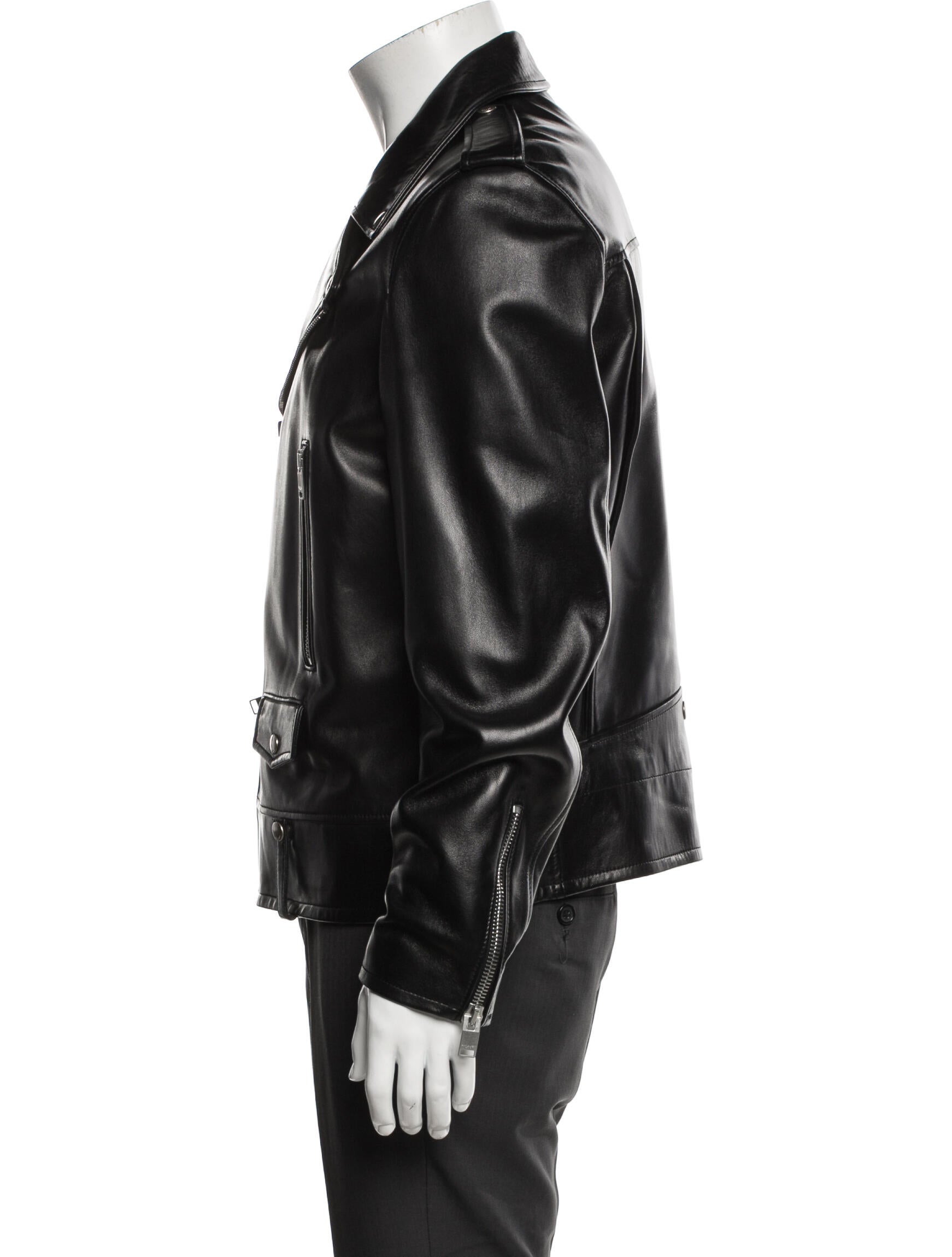 Saint Laurent 2013 Lamb Leather Moto Jacket