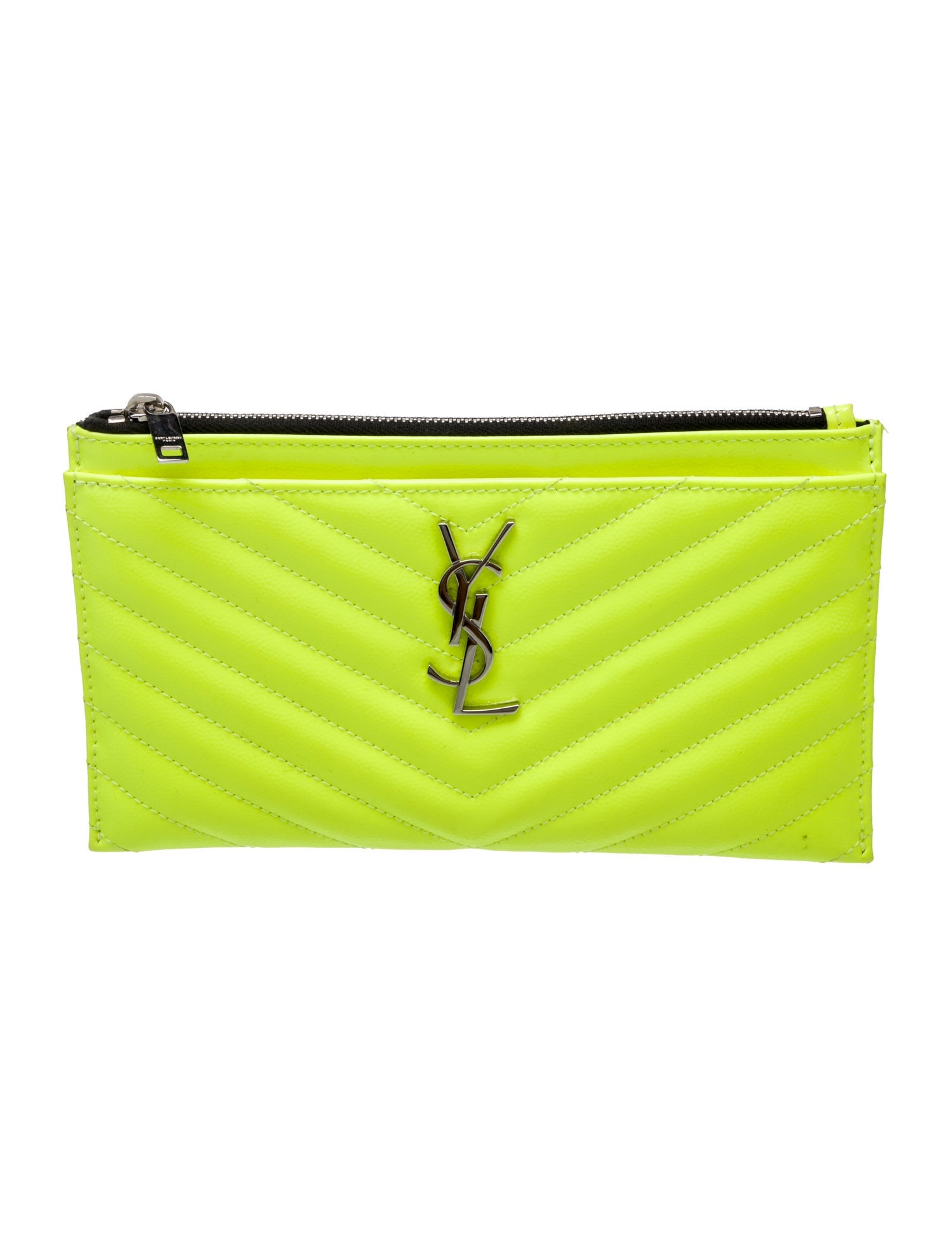 Saint Laurent Patent Leather Monogram Bill Pouch