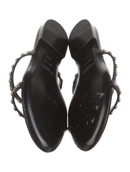 Saint Laurent Leather Studded Accents Slides