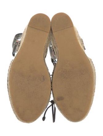 Saint Laurent Leather Floral Print Espadrilles