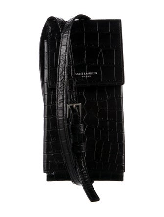 Saint Laurent Leather Case with Lanyard